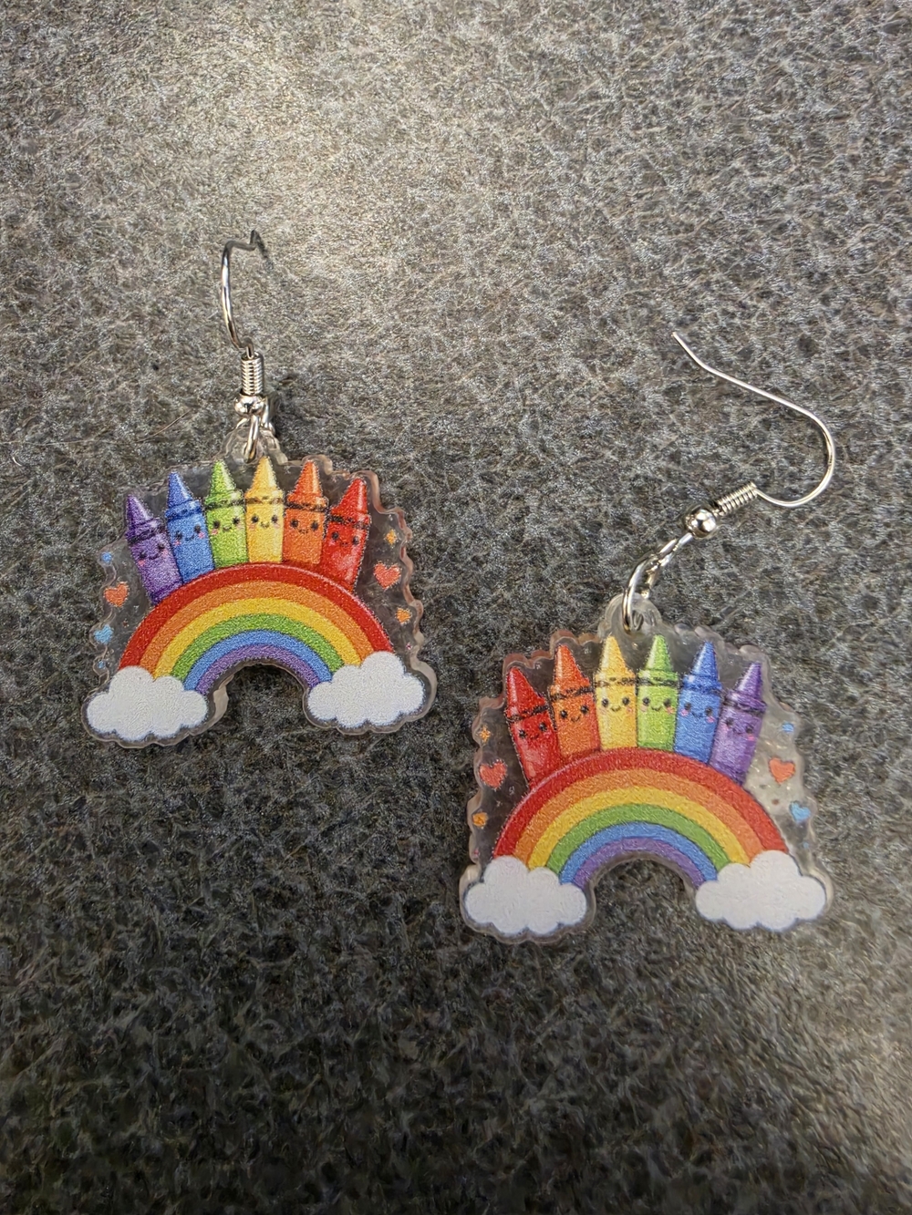 Rainbow Crayon Earrings